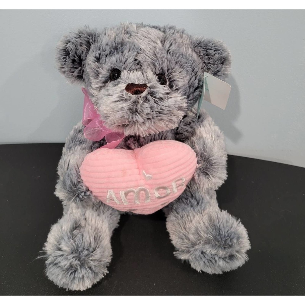 Hug me plush soft toy teddy bear with heart Amor